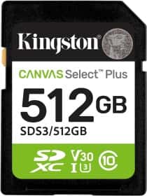 Карта памяти Kingston Canvas Select Plus SD 512 ГБ Карта памяти Kingston Canvas Select Plus SD 512 ГБ