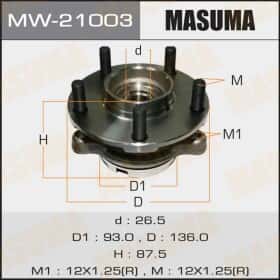 Комплект ступицы колеса MASUMA MW21003