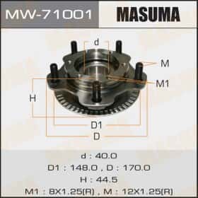 Комплект ступицы колеса MASUMA MW71001