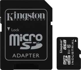 Карта памяти Kingston Industrial microSDHC 8 ГБ с SD-адаптером Карта памяти Kingston Industrial microSDHC 8 ГБ с SD-адаптером