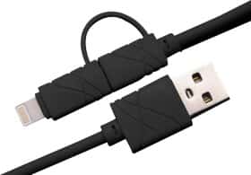 Кабель 2 в 1 XoKo SC-210-BK USB - Apple Lighting - Micro USB 1 м