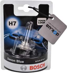 Автолампа Bosch Xenon Blue H7 PX26d 55 W прозрачно-голубая 1987301013