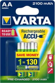 Аккумуляторная батарейка Varta Recharge Accu ACCUAA2100 2100 mAh 2 шт