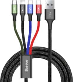 Кабель 4 в 1 Baseus USB - Apple Lightning - type-C - type-C - Micro USB Rapid Series 4-IN-1 CA1T4-B01 1,2 м