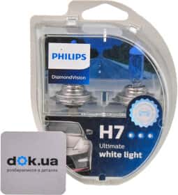 Автолампа Philips DiamondVision H7 PX26d 55 W синя 12972DVS2