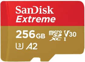 Карта памяти SanDisk Extreme microSDXC 256 ГБ с SD-адаптером Карта памяти SanDisk Extreme microSDXC 256 ГБ с SD-адаптером