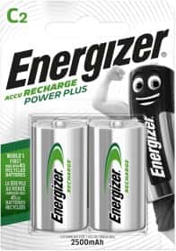 Акумуляторна батарейка Energizer Recharge Accu R14RCH2500PP 2500 mAh 2 шт Акумуляторна батарейка Energizer Recharge Accu R14RCH2500PP 2500 mAh 2 шт