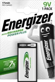 Акумуляторна батарейка Energizer Recharge Accu 6LR61PP 1 шт Акумуляторна батарейка Energizer Recharge Accu 6LR61PP 1 шт