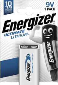 Батарейка Energizer Ultimate Lithium 6LR61UL-1B PP3 (Krona) 9 V 1 шт Батарейка Energizer Ultimate Lithium 6LR61UL-1B PP3 (Krona) 9 V 1 шт