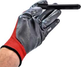 Перчатки рабочие Intertool трикотажные с нитриловым покрытием красные