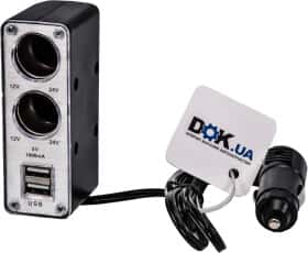 Розгалужувач прикурювача з USB Pulso 2 в 1 + 2 USB WF-0030