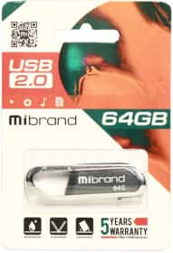 Флешка Mibrand Aligator 64 ГБ MI20AL64U7G Флешка Mibrand Aligator 64 ГБ MI20AL64U7G