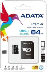 Карта памяти Adata Premier microSDXC 64 ГБ с SD-адаптером