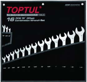 Набор ключей рожково-накидных Toptul GPBX1601 1/4"-1"1/4 16 шт