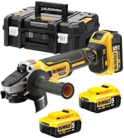 Болгарка акумуляторна DeWALT DCG405P3 (3 акумулятори + ЗП + чохол) 125 мм