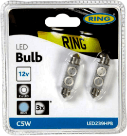 Автолампа Ring C5W W2,1x9,5d 1 W синя led239hpb