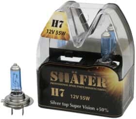 Автолампа Shafer Silver top Super Vision +50% H7 PX26d 55 W світло-блакитна SL3007S