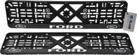 Комплект рамок номерного знака Poputchik 24-004 цвет черный на Ford Комплект рамок номерного знака Poputchik 24-004 цвет черный на Ford