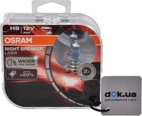 Автолампа Osram Night Breaker Laser H8 PGJ19-1 35 W прозоро-блакитна 64212nlhcb