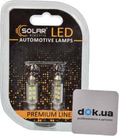 Автолампа Solar Premium Line C5W SV8,5 5 W белая SL2550