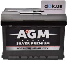 Аккумулятор AGM 6 CT-60-L Silver Premium AKBLU1052