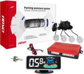 Парктроник Amio Led-Graf 3D 4 серебристый 4 шт.