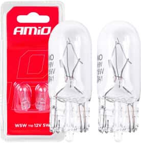 Автолампа Amio W5W T10 5 W прозрачная 03346