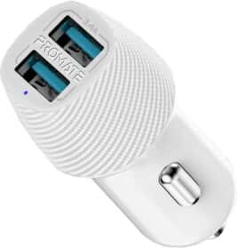 USB зарядка в авто Promate VOLTRIP-DUO-WHITE