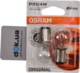 Автолампа Osram Original Line P21/4W BAZ15d 4 W 21 W прозрачная 7225-02B
