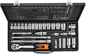 Набір торцевих головок та компонентів Neo Tools 08-677 1/2", 3/8" (28 пр.)