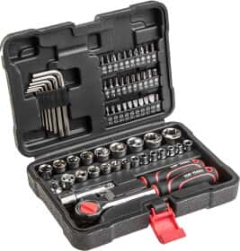 Набор бит и торцевых головок с держателем и трещоткой Top Tools 38D515 30 шт.