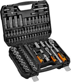 Набор торцевых головок и комплектующих Neo Tools 08-665 1/2", 1/4", 5/16" (94 пр.)