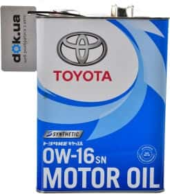 Моторное масло Toyota 0W-16 синтетическое