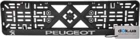 Рамка номерного знака Vitol 50271 цвет черный на Peugeot