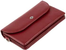 Клатч ST Leather 19318 без логотипа авто бордовый