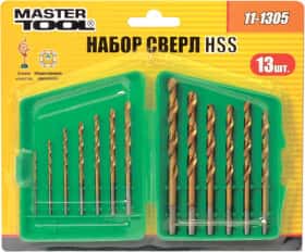Набор сверл MasterTool спиральных по металлу 11-1305 1.5-6.5 мм 13 шт.