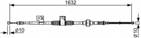 Трос ручного гальма