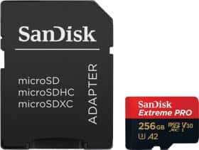 Карта памяти SanDisk Extreme PRO microSDXC 256 ГБ с SD-адаптером Карта памяти SanDisk Extreme PRO microSDXC 256 ГБ с SD-адаптером