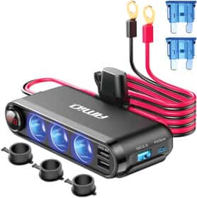 Розгалужувач прикурювача з USB Amio 03782