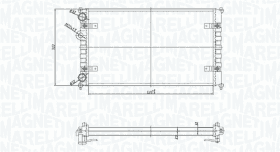 Радиатор охлаждения двигателя Magneti Marelli 350213167700