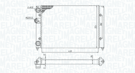 Радиатор охлаждения двигателя Magneti Marelli 350213187700