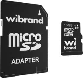 Карта пам’яті Wibrand microSDHC 16 ГБ з SD-адаптером Карта пам’яті Wibrand microSDHC 16 ГБ з SD-адаптером