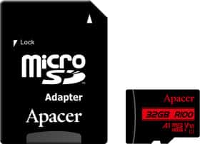 Карта пам’яті Apacer R100 microSDHC 32 ГБ з SD-адаптером Карта пам’яті Apacer R100 microSDHC 32 ГБ з SD-адаптером