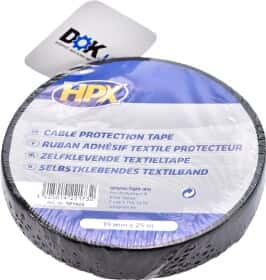 Изолента HPX TP1925 черная на тканевой основе 19 мм x 25 м Изолента HPX TP1925 черная на тканевой основе 19 мм x 25 м