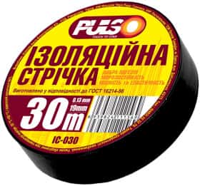 Ізоляційна стрічка Pulso ІС30Ч чорна 19 мм x 30 м 10 шт