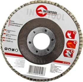 Круг пелюстковий Intertool BT-0104 K40 115 мм