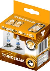 Автолампа Tungsram Megalight Ultra +150 H7 PX26d 55 W прозрачно-голубая 58520NXNU Автолампа Tungsram Megalight Ultra +150 H7 PX26d 55 W прозрачно-голубая 58520NXNU