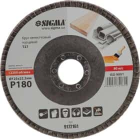 Круг пелюстковий Sigma 9172161 125 мм P180