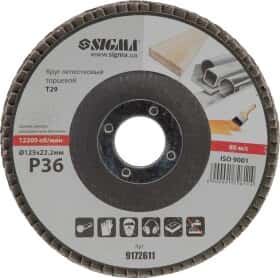 Круг пелюстковий Sigma 9172611 P36 125 мм