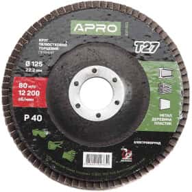 Круг пелюстковий Apro 830453 P40 125 мм